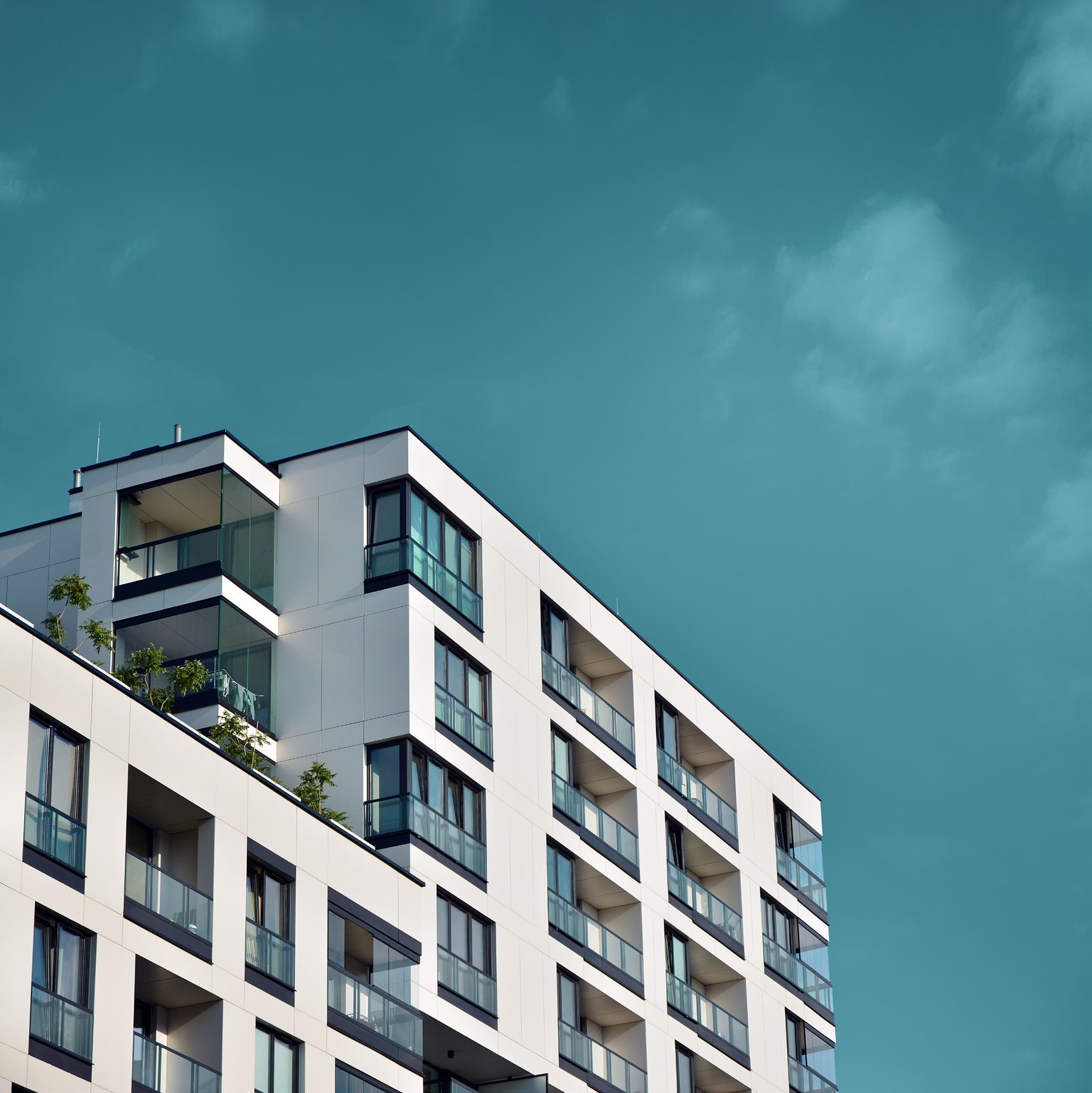 Modern apartment building exterior